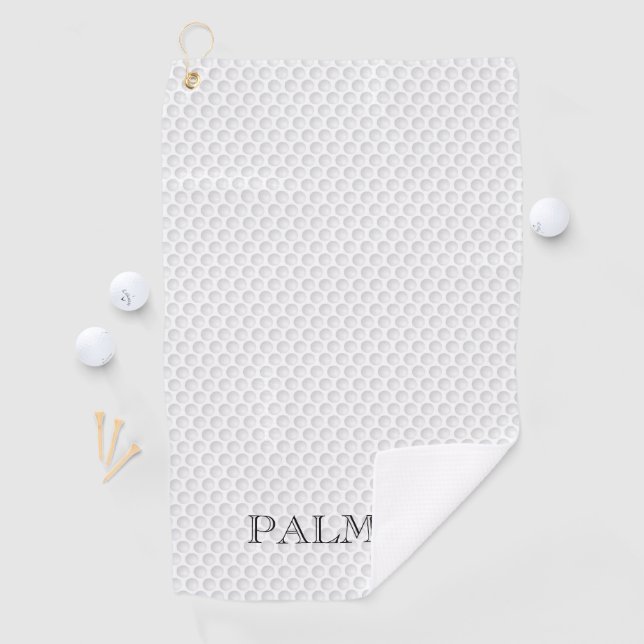 Golf Ball Dimples NAME Classic Modern Sports Golfhandtuch (Insitu)