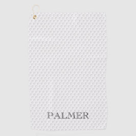 Golf Ball Dimples NAME Classic Modern Sports Golfhandtuch