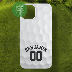 Golf Ball Dimples und Individuelle Name Nummer iPhone 16 Hülle