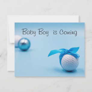 Golf Ball for baby Boy kommt mit Blue Ribbon Einladung