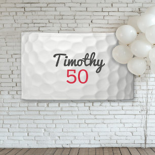 Golf Ball Geburtstagsparty - 50. oder anderes Jahr Banner