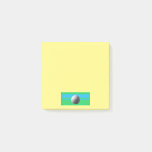 Golf Ball Gelb 3x3 Notizblöcke Post-it Klebezettel