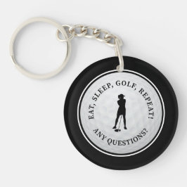 Golf Ball Golfer Modernes Monogramm Niedlicher Sch Schlüsselanhänger