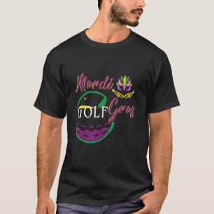 Golf Ball Hat auf einen Spaß Mardi Gras T-Shirt
