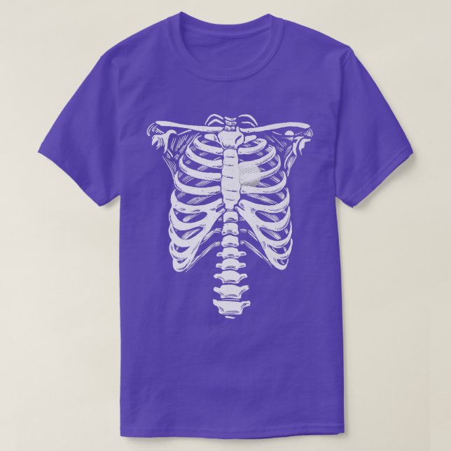 Golf Ball Herz Skelett Rib Käfig Halloween Liebe G T-Shirt (Design vorne)