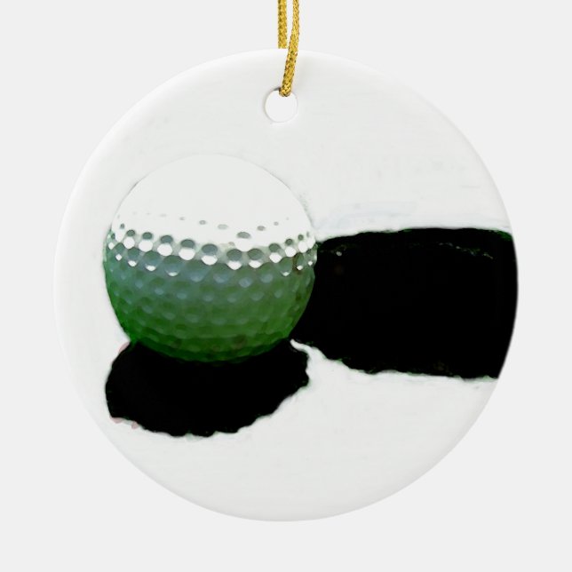 Golf Ball & Hole Keramikornament (Vorne)