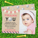 Golf Ball in jedem Alter Geburtstag Foto Dankeskarte<br><div class="desc">Dankeschön im Stil mit diesen trendigen 1. Geburtstag Dankeschön Karten. Die Template-Formulierung & Foto ist leicht zu personalisieren und Ihre Familie und Freunde werden begeistert sein,  wenn sie diese fantastischen Dankbarkeit erhalten.</div>
