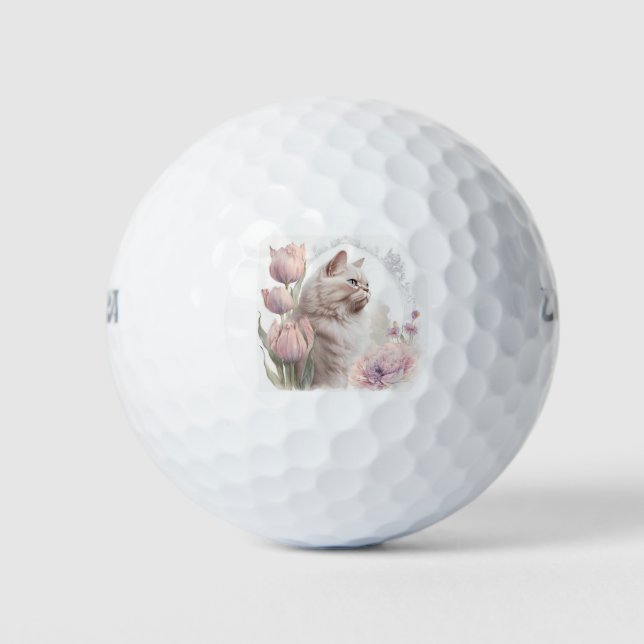 Golf Ball Kitten Katzen Tiere (Vorderseite)