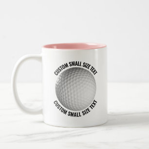 Golf Ball & Kleiner Text PINK 325ml Custom Zweifarbige Tasse