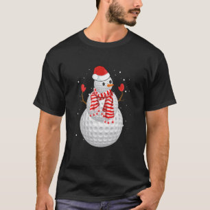 Golf Ball Kostüm Snowman Weihnachtsfeier T-Shirt