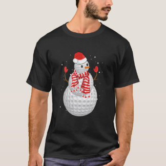 Golf Ball Kostüm Snowman Weihnachtsfeier T-Shirt