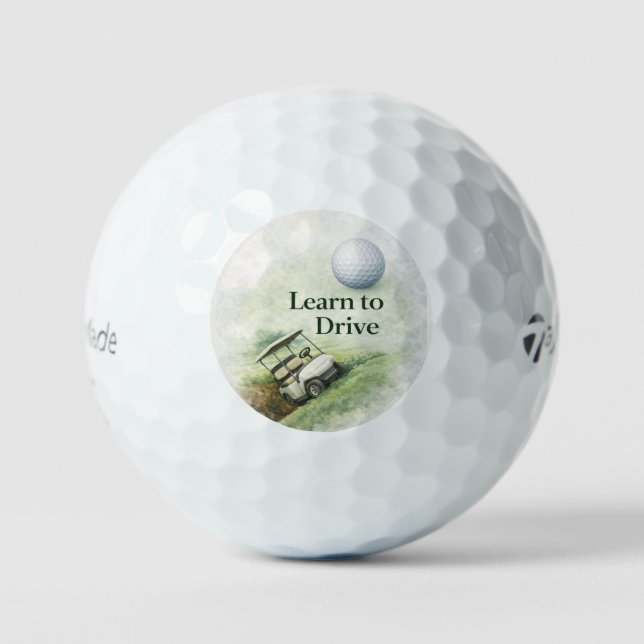 Golf Ball | Learn to Drive Funny Golf Cart Design (Vorderseite)