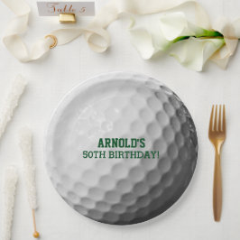 Golf Ball Look Personalized Pappteller