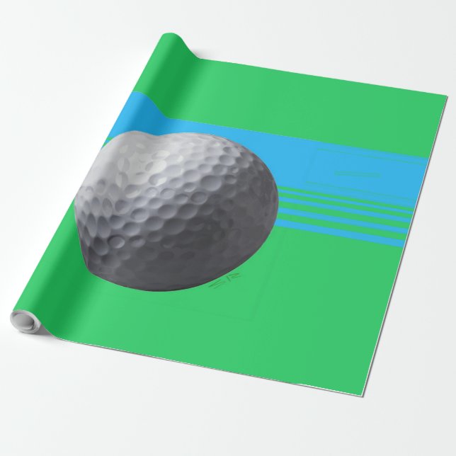 Golf Ball Matte Papier groß Geschenkpapier (Ungerollt)