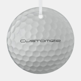 Golf Ball mit benutzerdefiniertem Text Ornament Aus Glas