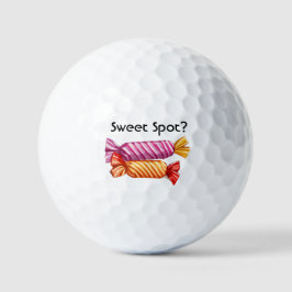 Golf Ball mit Botschaft. Sweet Spot? Perfektes Ges