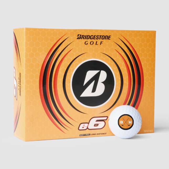 Golf Ball mit Name Initialen Modernes, individuell (Verpackungen)