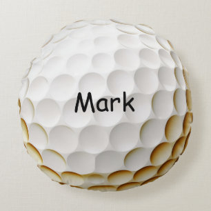 Golf Ball mit Namen Rundes Kissen
