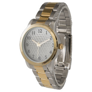 Golf Ball mit schwarzen Zahlen Sport Armbanduhr