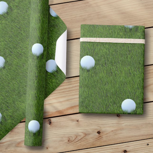 Golf Ball Muster Putting Green Golf Theme Golfers Geschenkpapier (Von Creator hochgeladen)