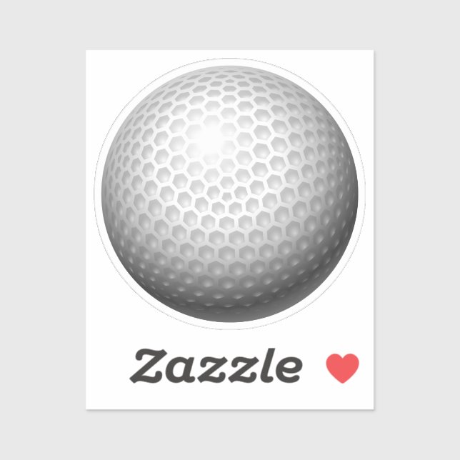 Golf Ball Nah-up Sports Aufkleber (Blatt)