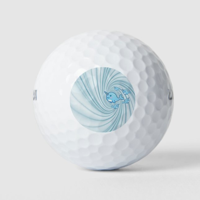 Golf Ball Narwhal Blue (Vorderseite)