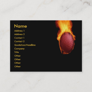 Golf Ball on Fire Business Card Visitenkarte