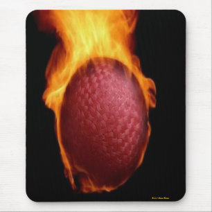 Golf Ball on Fire Mousepad