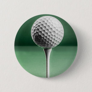 Golf Ball on T-Shirt Button