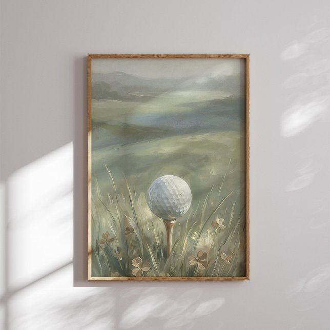 Golf Ball on Tee Landscape Wall Art Poster (Von Creator hochgeladen)