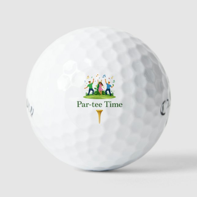 Golf Ball | Par-tee Time Funny Gift (Vorderseite)