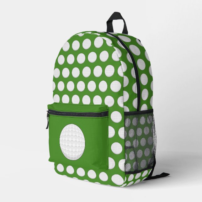 Golf Ball Pattern Bedruckter Rucksack (Rückseitige Ecke Rechts)