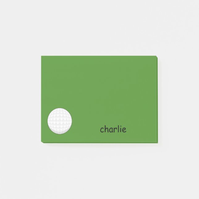Golf Ball Personalize Post-it Klebezettel (Vorderseite)