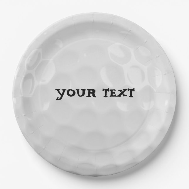 Golf Ball Plate anpassen Pappteller (Vorderseite)