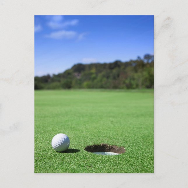Golf Ball Postkarte (Vorderseite)
