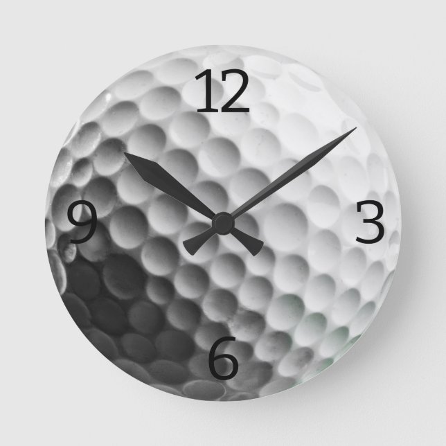 Golf Ball Round Clock Runde Wanduhr (Vorderseite)