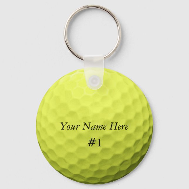 Golf Ball Schlüsselanhänger Passen Sie Ihren Namen (Vorderseite)