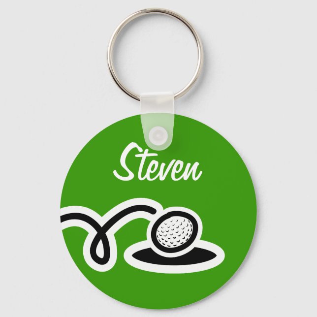 Golf Ball Schlüsselanhänger | Personalisierbar mit (Vorderseite)