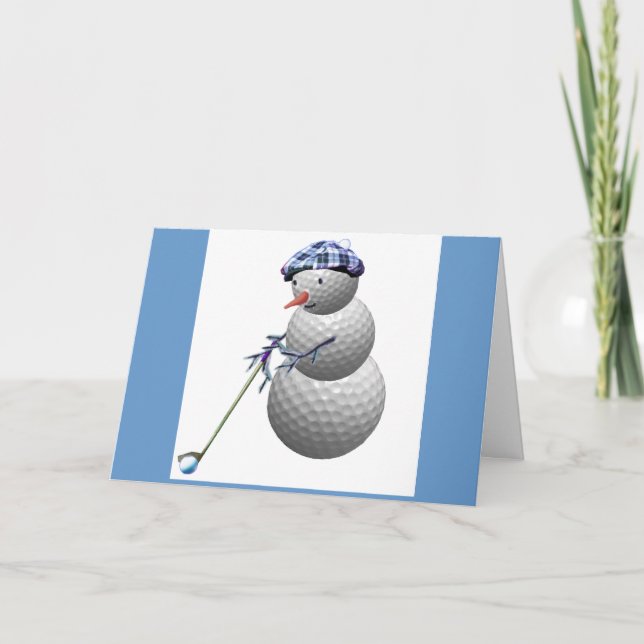 Golf Ball Snowman Weihnachten (Vorderseite)