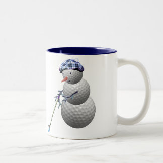 Golf Ball Snowman Weihnachten Zweifarbige Tasse