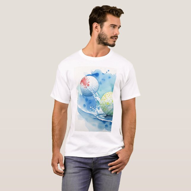 Golf Ball Splash Golf T-Shirt (Vorne ganz)