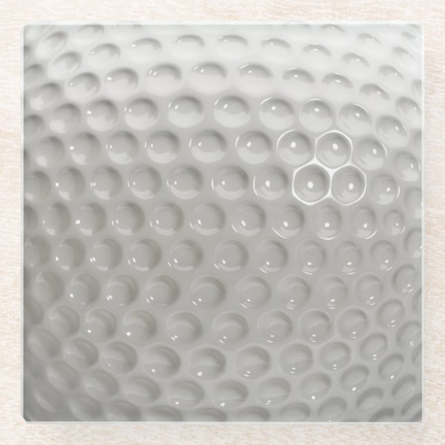 Golf Ball Sport Glasuntersetzer (Vorderseite)
