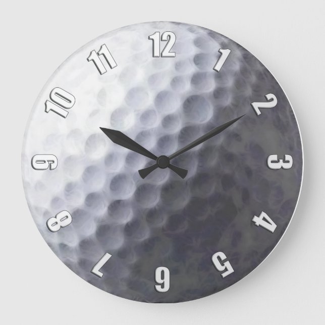 Golf Ball Sports Clock Design Große Wanduhr (Vorderseite)