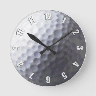 Golf Ball Sports Clock Design Runde Wanduhr