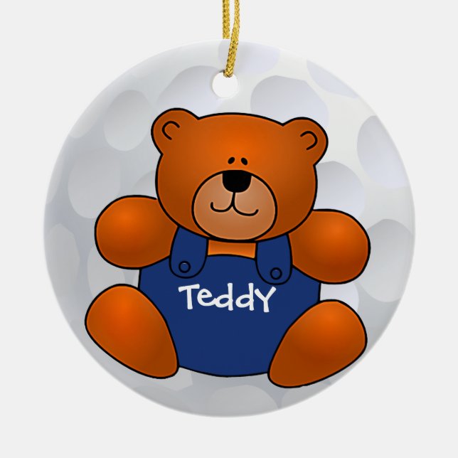Golf Ball Teddy Bear Ornament (Vorne)
