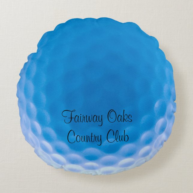 Golf Ball Textur Dimples Arctic Blue_personalisier Rundes Kissen (Vorderseite)