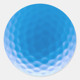 Golf Ball Textur Dimples Arctic Blue Runder Aufkleber