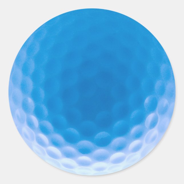 Golf Ball Textur Dimples Arctic Blue Runder Aufkleber (Vorderseite)