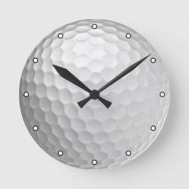 Golf Ball Textur mit Punkten Runde Wanduhr