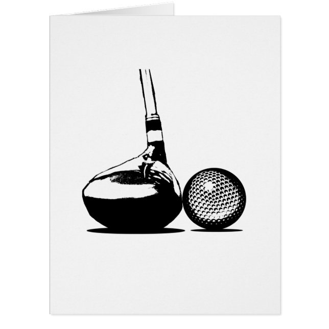 Golf Ball und Club (Vorderseite)